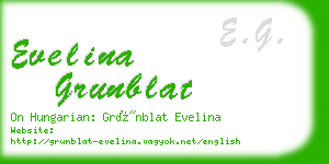 evelina grunblat business card